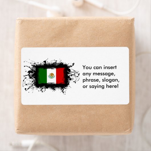 メキシコ国旗 ラベル (インサイチュ)