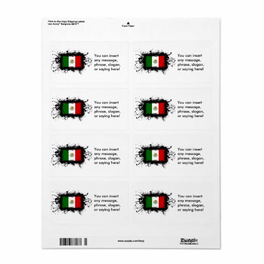 メキシコ国旗 ラベル (フルシート)