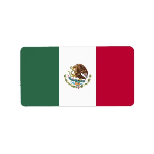 メキシコ国旗 ラベル (正面)