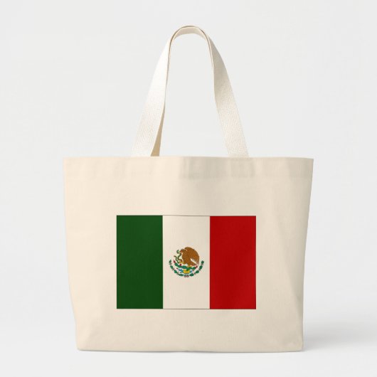 メキシコ国旗 ラージトートバッグ (正面)