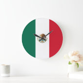 メキシコ国旗 ラージ壁時計 (ホーム)