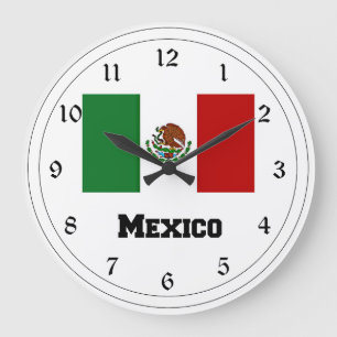 メキシコ国旗 ラージ壁時計