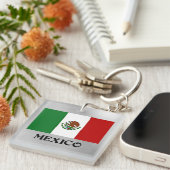 メキシコ国旗、人気があるデザイン キーホルダー (正面右)