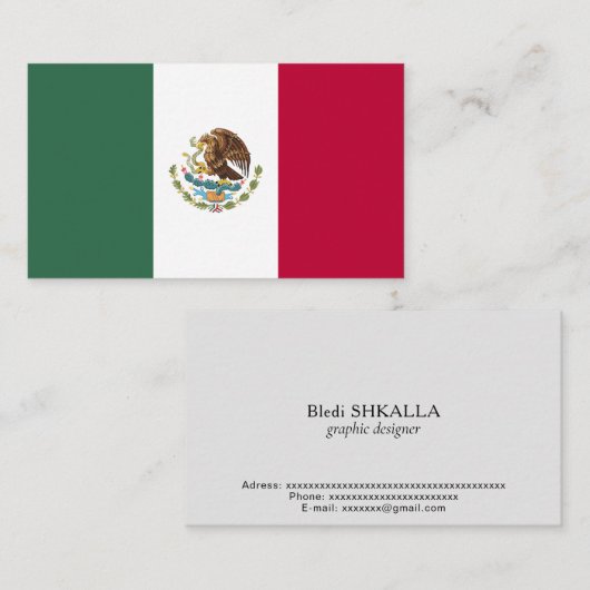 メキシコ国旗 名刺 (正面/裏面)