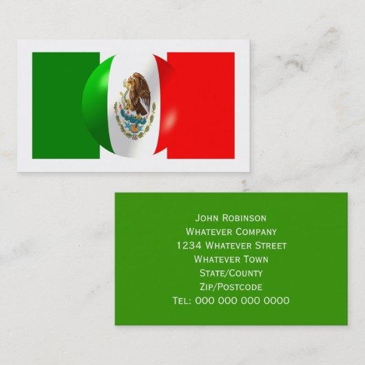 メキシコ国旗 名刺 (正面/裏面)