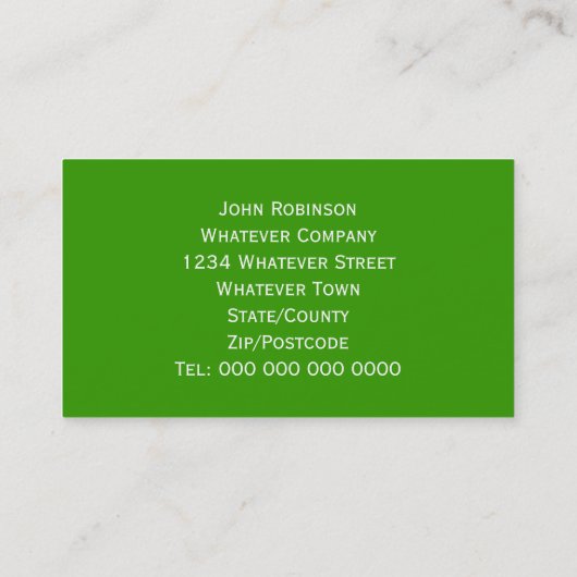 メキシコ国旗 名刺 (裏面)