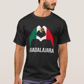 メキシコ国旗 愛 グアダラハラ メキシコ 旅行 Tシャツ
