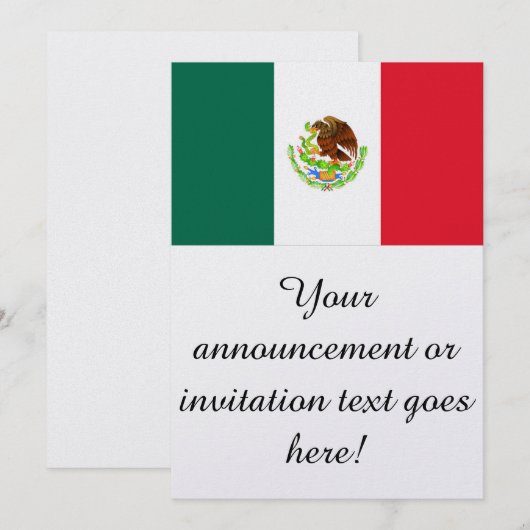 メキシコ国旗 招待状 (正面/裏面)