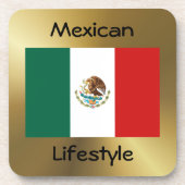 メキシコ国旗+文字コースター コースター (正面)