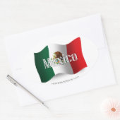 メキシコ国旗 楕円形シール (封筒)