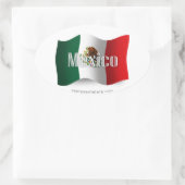 メキシコ国旗 楕円形シール (バッグ)