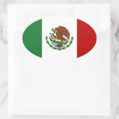 メキシコ国旗 楕円形シール (バッグ)