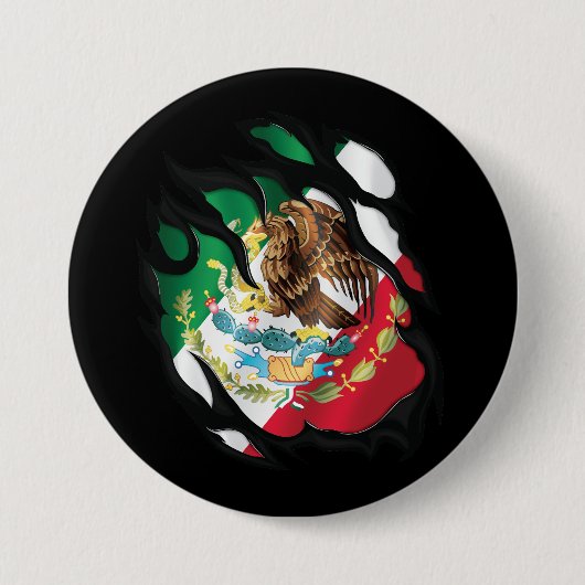 メキシコ国旗 缶バッジ (正面)