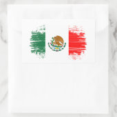 メキシコ国旗 長方形シール (バッグ)