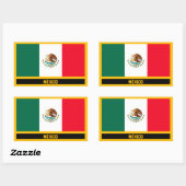 メキシコ国旗 長方形シール (シート)