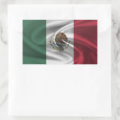 メキシコ国旗 長方形シール (バッグ)