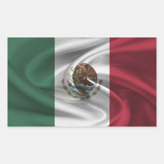 メキシコ国旗 長方形シール (正面)