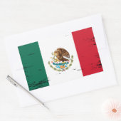 メキシコ国旗 長方形シール (封筒)