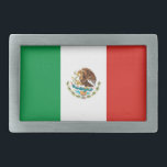 メキシコ国旗 長方形ベルトバックル<br><div class="desc">メキシコ国旗</div>