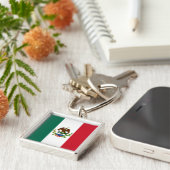 メキシコ国旗： 1824年～1835年、サンタアンナ キーホルダー (側面)