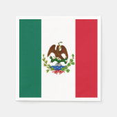 メキシコ国旗: 1824年~1835年、サンタアンナ スタンダードカクテルナプキン (正面)