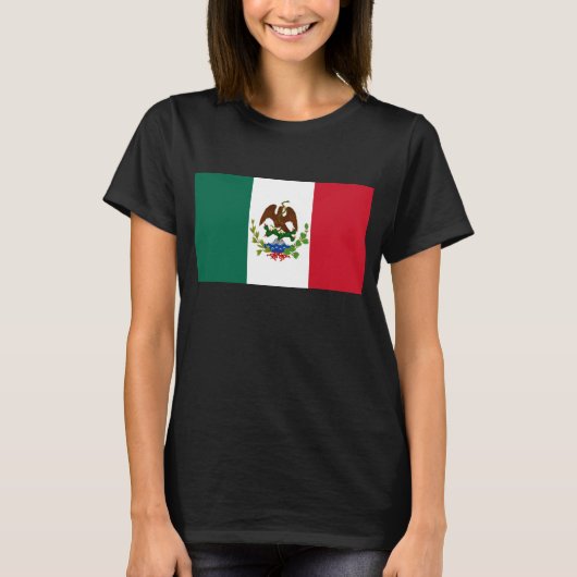 メキシコ国旗： 1824年～1835年、サンタアンナ Tシャツ (正面)