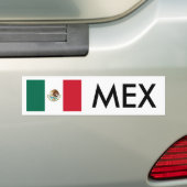 メキシコ国旗&MEXバンパーステッカー バンパーステッカー (車上)