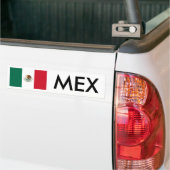メキシコ国旗&MEXバンパーステッカー バンパーステッカー (トラック上)