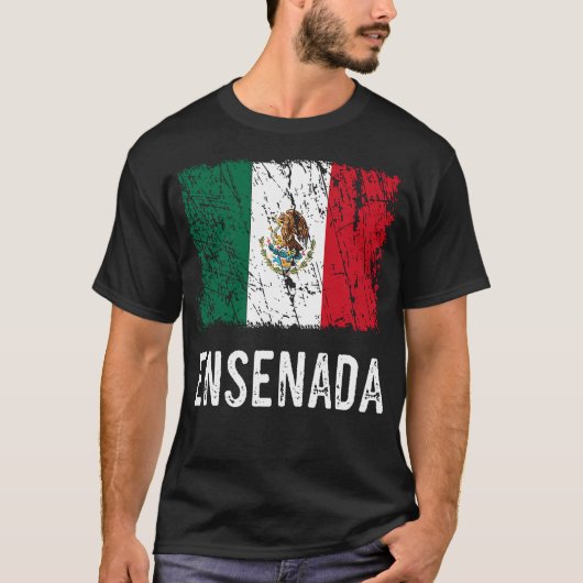 メキシコ国旗Ensenadaメキシコプライド Tシャツ (正面)