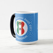 メキシコ国旗Hanukkahエンジェル年名魔法Mug モーフィングマグカップ (正面左)