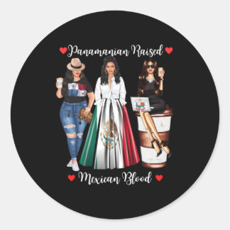 メキシコ国旗Paで掲げられたハーフ・パナイアン・ハーフメキシコ ラウンドシール