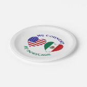 メキシコ国旗USA国旗My Countryマイ伝統パーティー ペーパープレート (アングル)