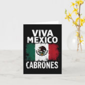 メキシコ国旗Vivaメキシコカバロン カード (黄色い花)