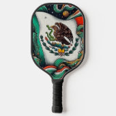 メキシコ国芸術的旗 ピックルボールラケット (裏面)