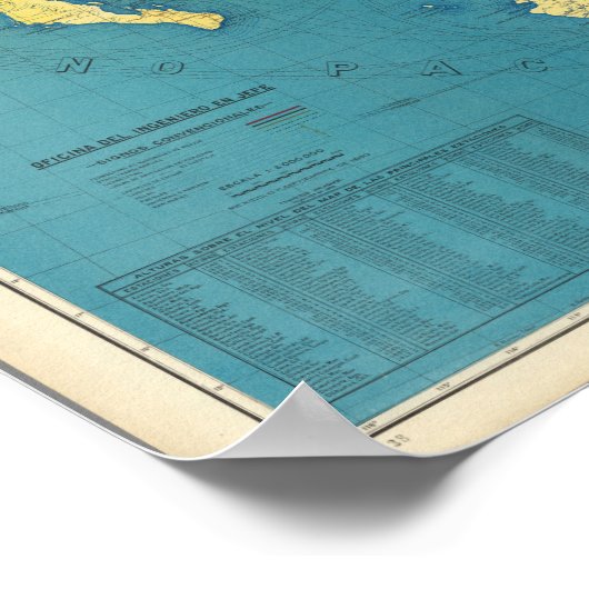 メキシコ国鉄地図 ポスター (角)