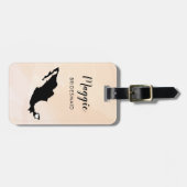 メキシコ地図スーツケースタグ ウェディングパーティー歓迎 ラゲッジタグ (正面横)