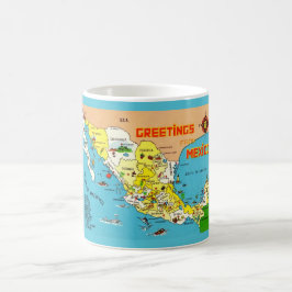 メキシコ地図マグ コーヒーマグカップ