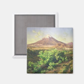 メキシコ地方の小さな火山、1887年(油) マグネット (正面/裏面)