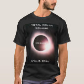 メキシコ太陽の皆既食2024年4月8日 Tシャツ (正面)