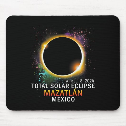 メキシコ太陽の皆既食2024 マウスパッド (正面)