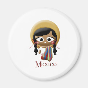 メキシコ女の子 マグネット
