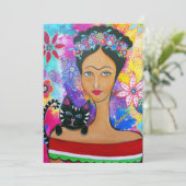 メキシコ女性および彼女のCATの招待状 招待状 (スタンド正面)