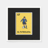 メキシコ宝くじビンゴゲーマーカードカジノ スタンダードカクテルナプキン (正面)