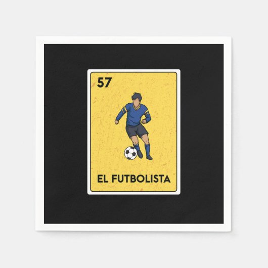 メキシコ宝くじビンゴゲーマーカードカジノ スタンダードカクテルナプキン (正面)