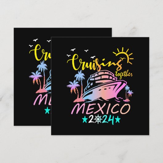 メキシコ家族クルーズ 招待状 (正面/裏面)