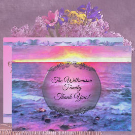 メキシコ家族夕日ありがとう0909 サンキューカード