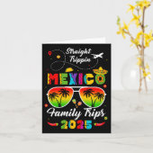 メキシコ家族旅行カンクン2025ストレートトリッピ カード (黄色い花)