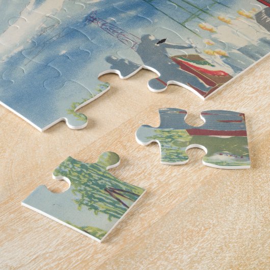 メキシコ市と環境の寓話地図 ジグソーパズル (側面)