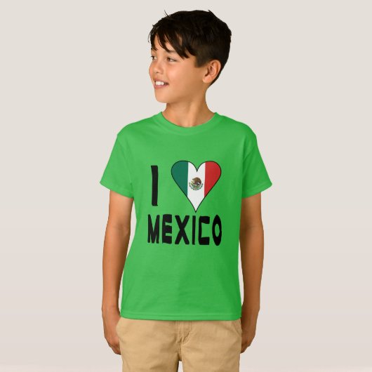 メキシコ愛してるよ少年用 Tシャツ (正面フル)