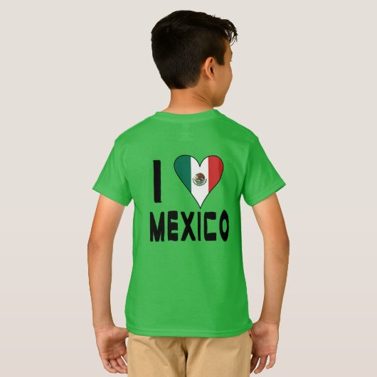 メキシコ愛してるよ少年用 Tシャツ (裏面フル)